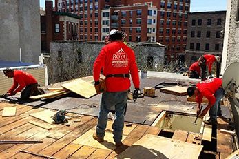 Roofer On Flat Roof