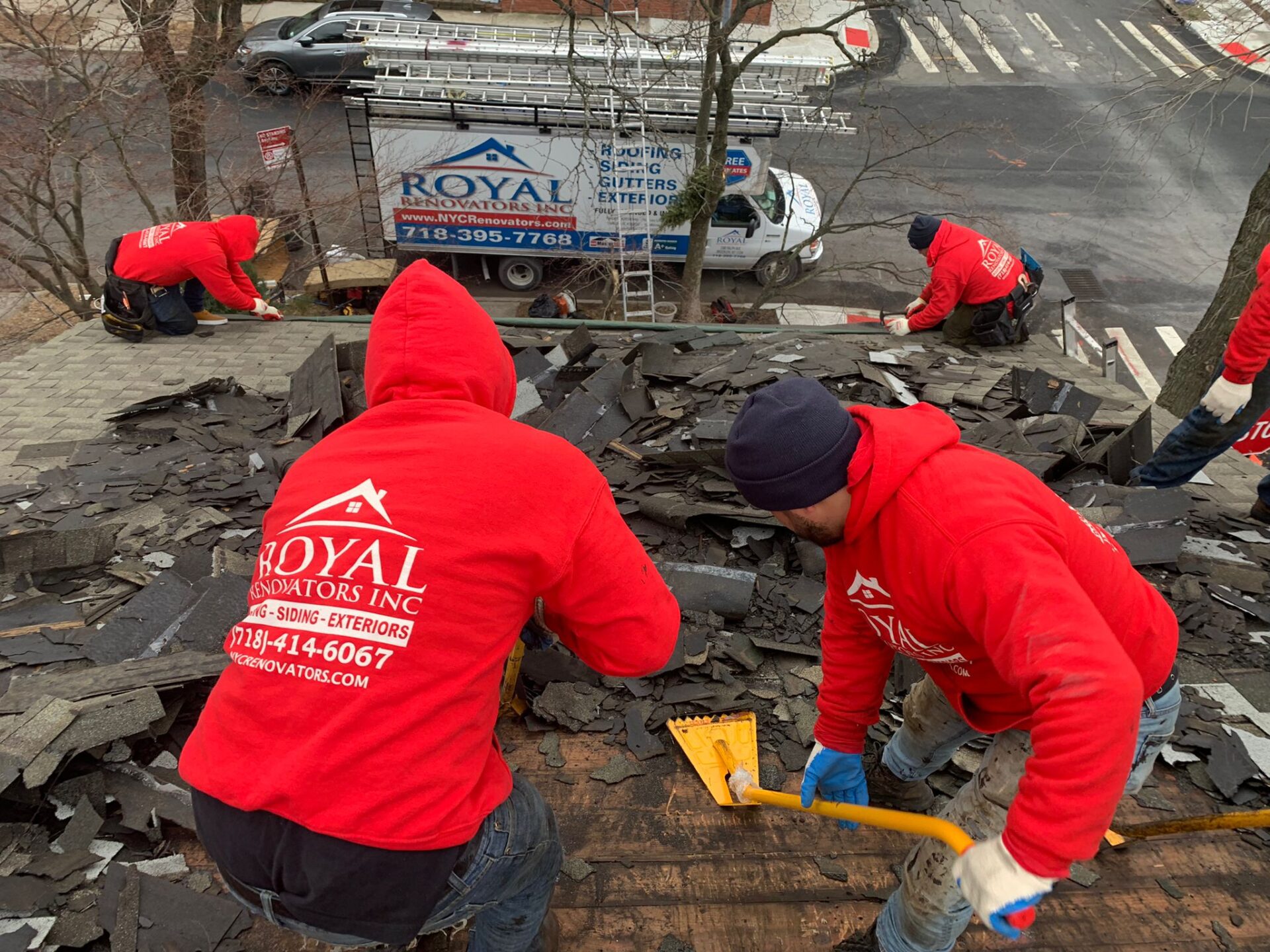 Red Royal Roofing NYC Sweat Shirts