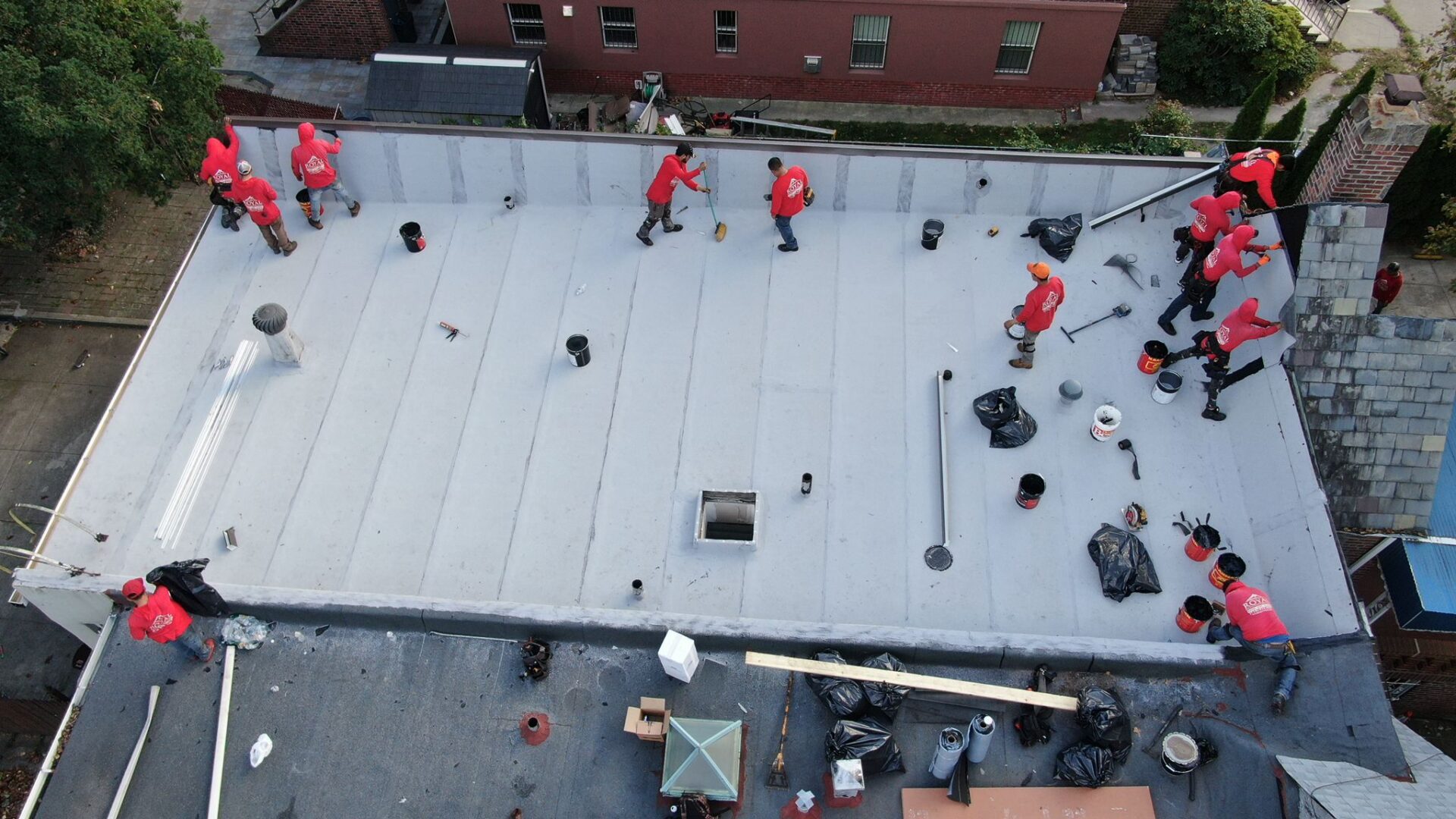 huge Flat Roof repair job in NYC