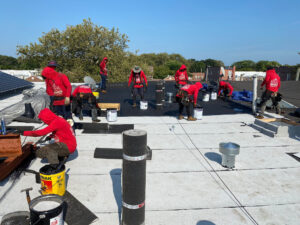 Flat Roof Install Cap Sheet