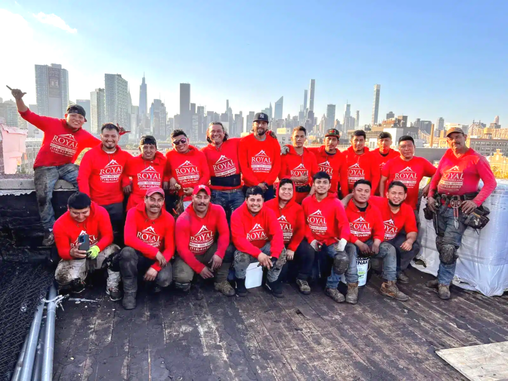 NYC Renovators Roofing Contractors Queens, NY W/ Manhattan Skyline
