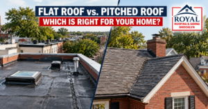 Flat roof vs pitched roof Brooklyn home.